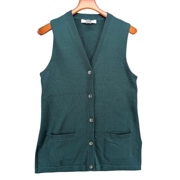 Preston & York Other - Vtg Preston York Cardigan Vest Mens Green Wool Blend Button Front Size M